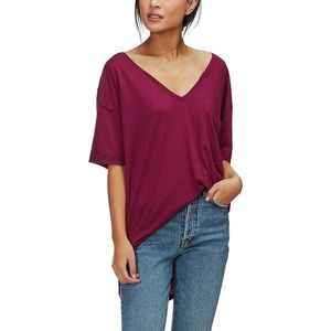 NWOT Free People We the Free Oversize V-Neck Tee